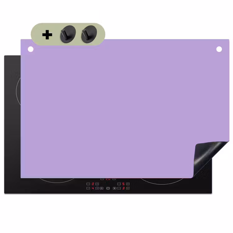 Soft - Lavender - Paars Inductie beschemer met haakjes klein 777 -3d