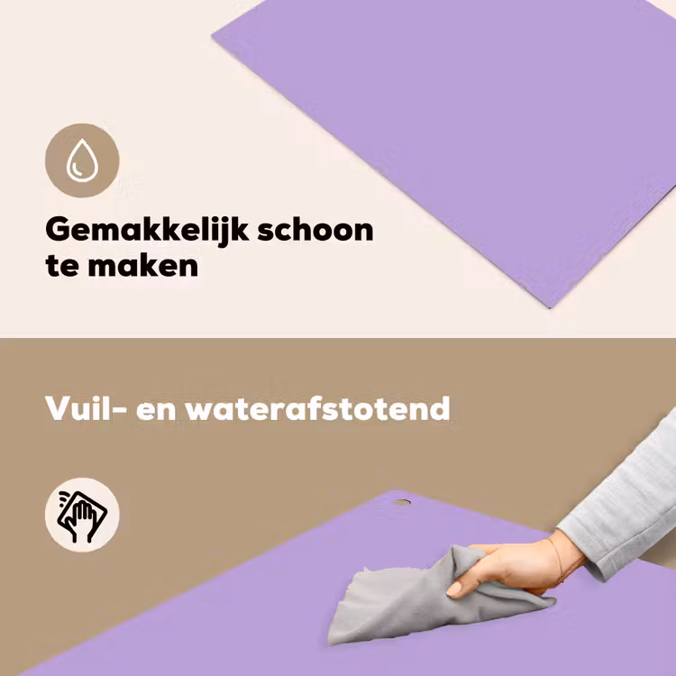 Soft - Lavender - Paars Inductie beschemer met haakjes klein 777 -ky-schoon-nl