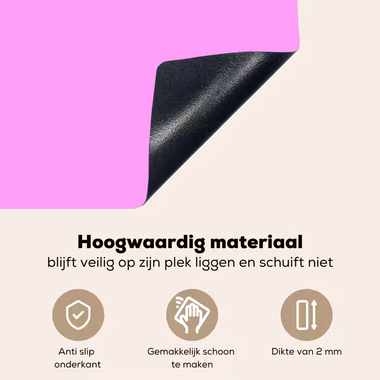 Soft - Lavender - Roze Inductie beschemer met haakjes klein 777 -ky-onderkant-nl