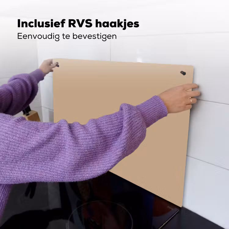 Soft - Taupe - Bruin Inductie beschemer met haakjes klein 777 -ky-ophangen-nl