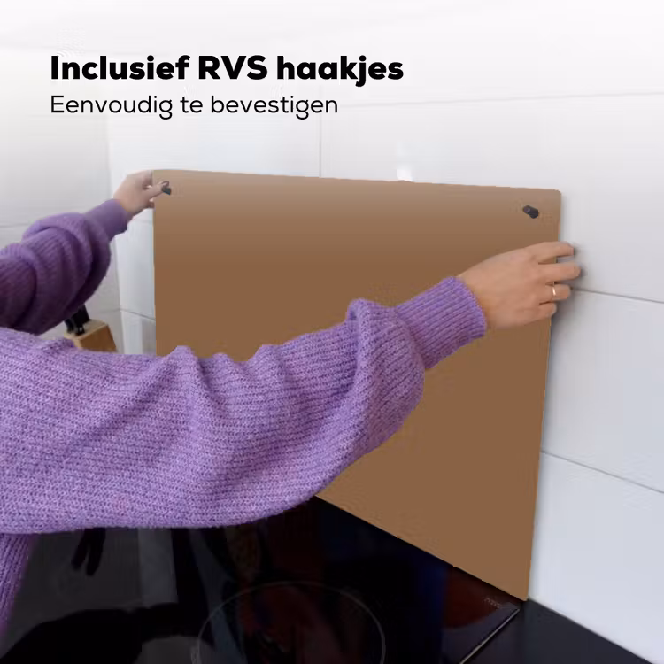 Soft - Walnut - Bruin Inductie beschemer met haakjes klein 777 -ky-ophangen-nl