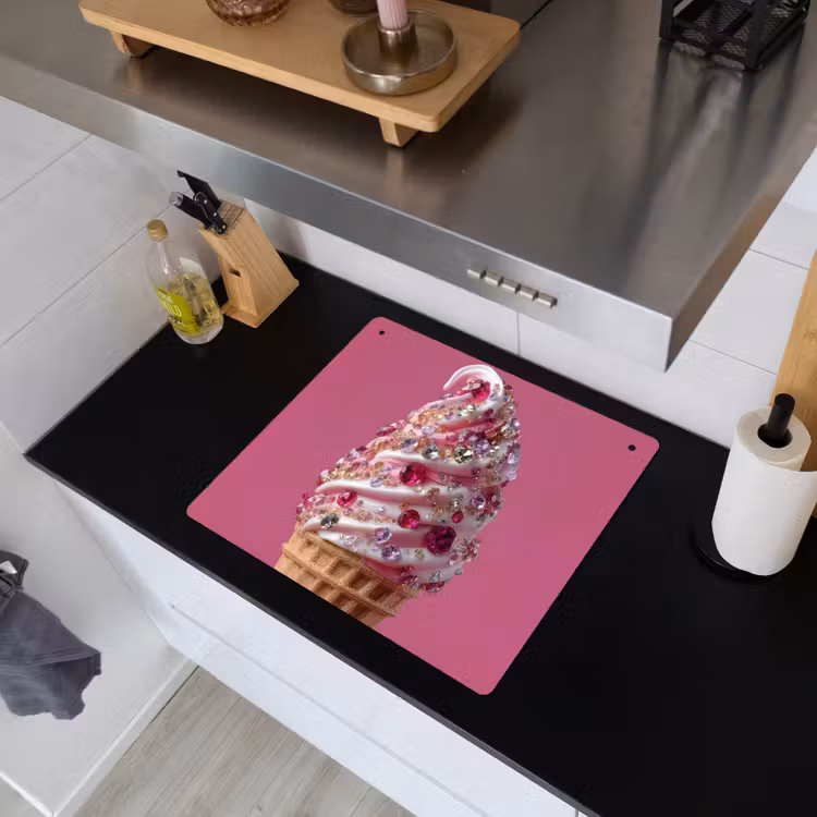 Softijs - Edelstenen - Roze - Hoorntje Inductie beschemer met haakjes middel -sfeer1