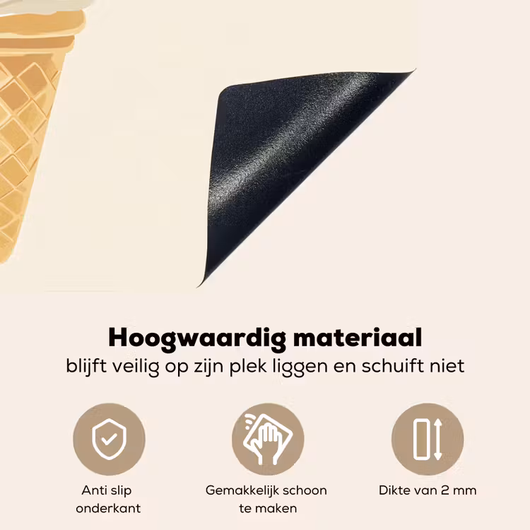 Softijs - Hoorntje - Wit Inductie beschemer met haakjes klein -ky-onderkant-nl