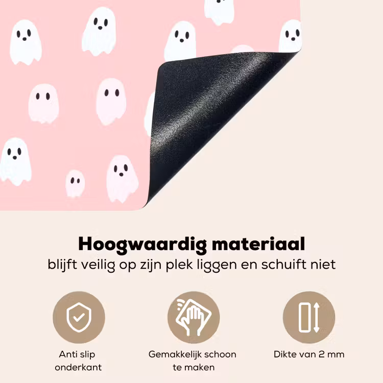 Spookjes - Patroon - Roze Inductie beschemer met haakjes klein 777 -ky-onderkant-nl