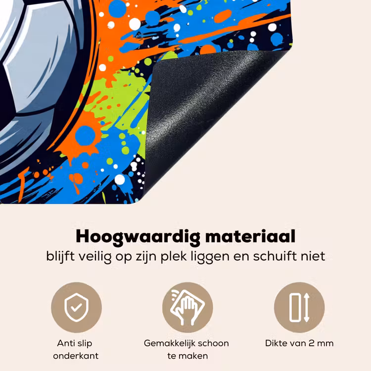 Sport - Ballen - Kleurrijk Inductie beschemer met haakjes klein -ky-onderkant-nl