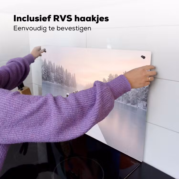 Steiger - Meer - Mist - Winter - Serene Inductie beschemer met haakjes klein -ky-ophangen-nl
