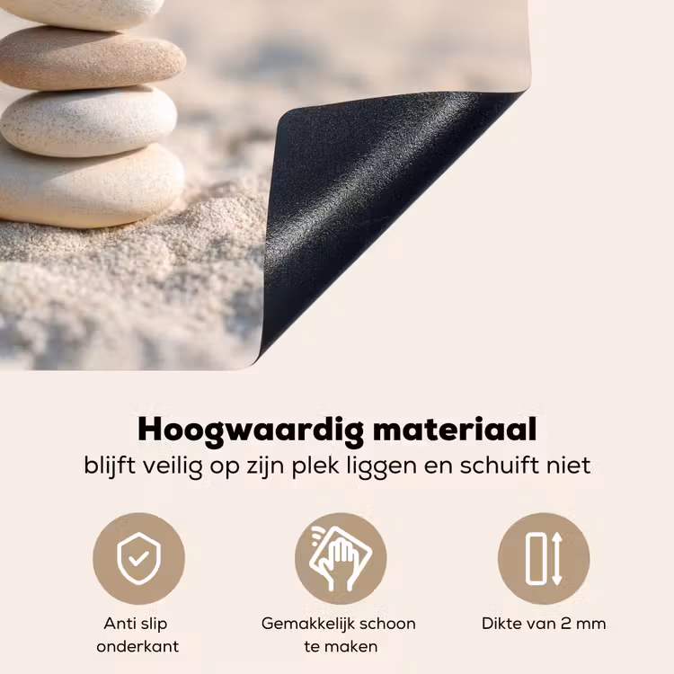 Stenen - Stapel - Zand - Zee Inductie beschemer met haakjes middel -ky-onderkant-nl