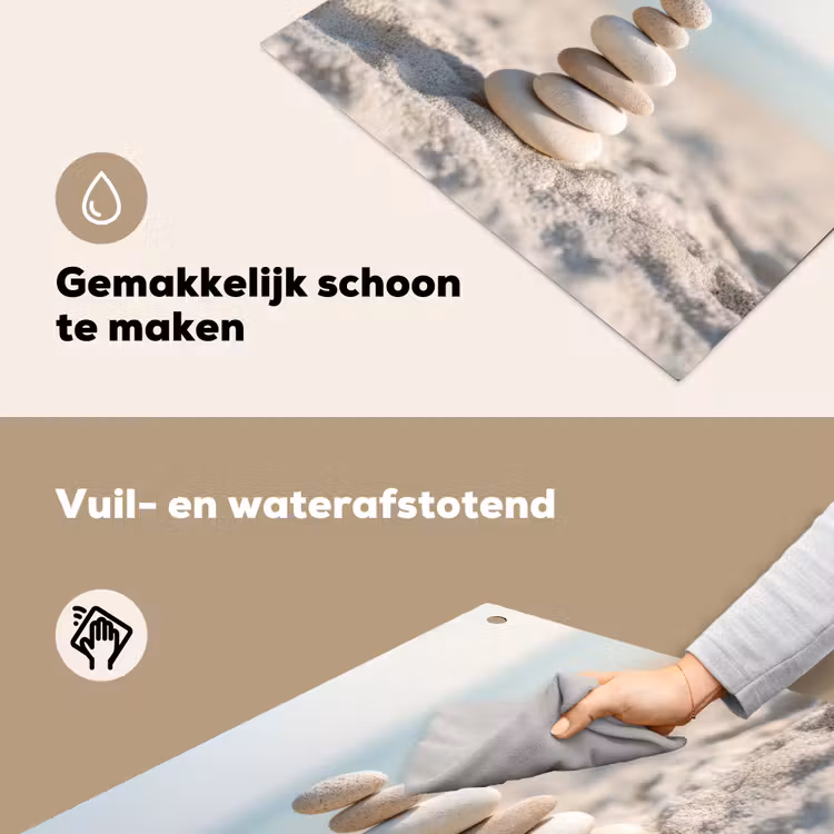 Stenen - Stapel - Zand - Zee Inductie beschemer met haakjes middel -ky-schoon-nl