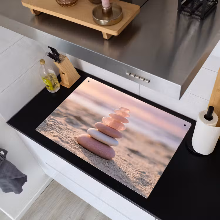 Stenen - Zand - Roze Inductie beschemer met haakjes klein -sfeer1