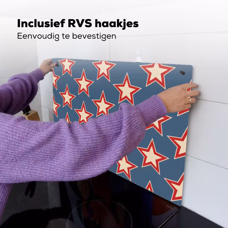 Ster - Klassiek - Blauw Inductie beschemer met haakjes klein 777 -ky-ophangen-nl