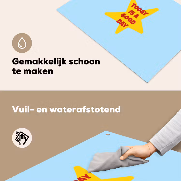 Ster - Today is a good day - Blauw Inductie beschemer met haakjes klein -ky-schoon-nl