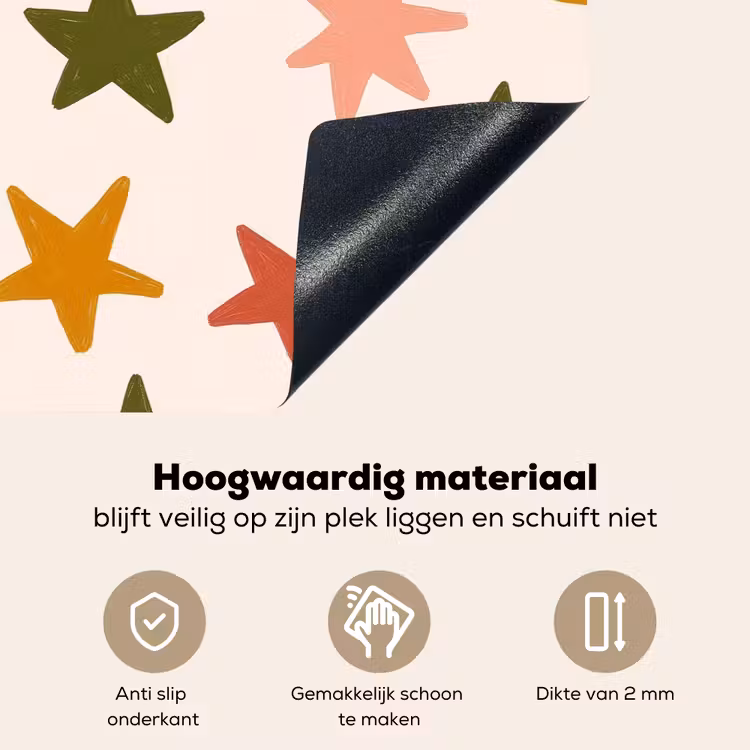 Sterren - Patroon - Kleurrijk Inductie beschemer met haakjes klein 777 -ky-onderkant-nl