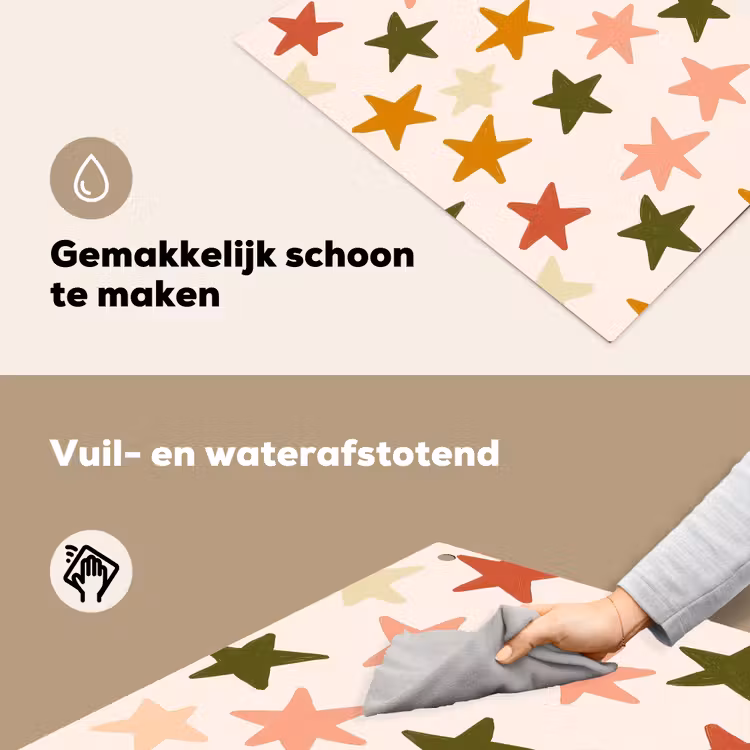 Sterren - Patroon - Kleurrijk Inductie beschemer met haakjes klein 777 -ky-schoon-nl