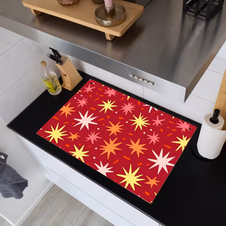 Sterren - Speels - Rood Inductie beschemer met haakjes klein 777 -sfeer1