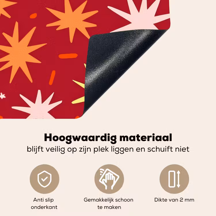 Sterren - Speels - Rood Inductie beschemer met haakjes klein 777 -ky-onderkant-nl
