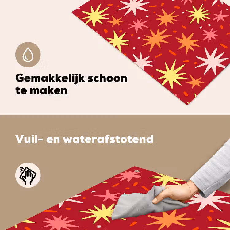 Sterren - Speels - Rood Inductie beschemer met haakjes klein 777 -ky-schoon-nl