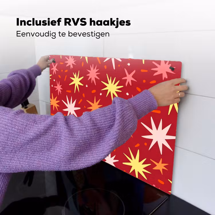 Sterren - Speels - Rood Inductie beschemer met haakjes klein 777 -ky-ophangen-nl