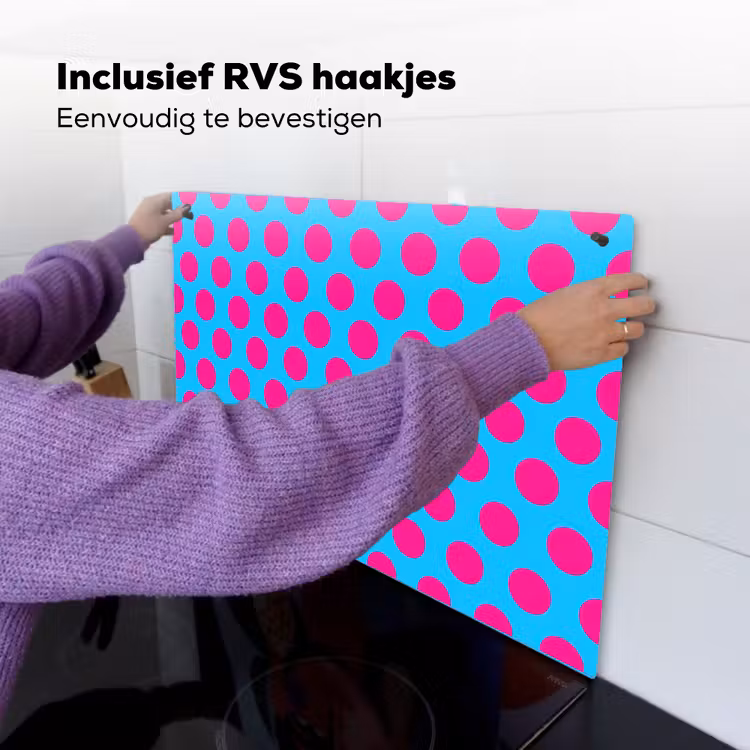 Stippen - Klassiek - Roze Inductie beschemer met haakjes klein 777 -ky-ophangen-nl