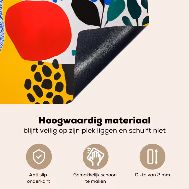 Stippen - Vormen - Modern - Kleuren Inductie beschemer met haakjes klein -ky-onderkant-nl