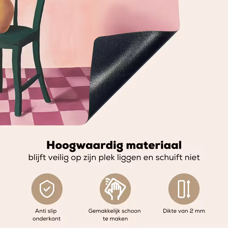 Stoel - Vaas - Bloemen - Geblokt Inductie beschemer met haakjes klein -ky-onderkant-nl