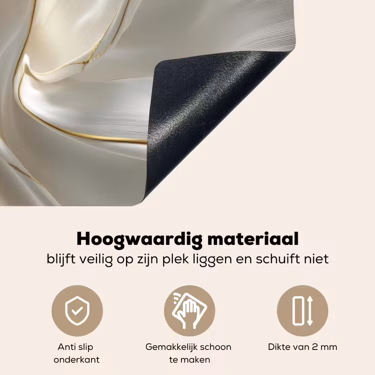 Stof - Plooien - Goud Inductie beschemer met haakjes middel -ky-onderkant-nl