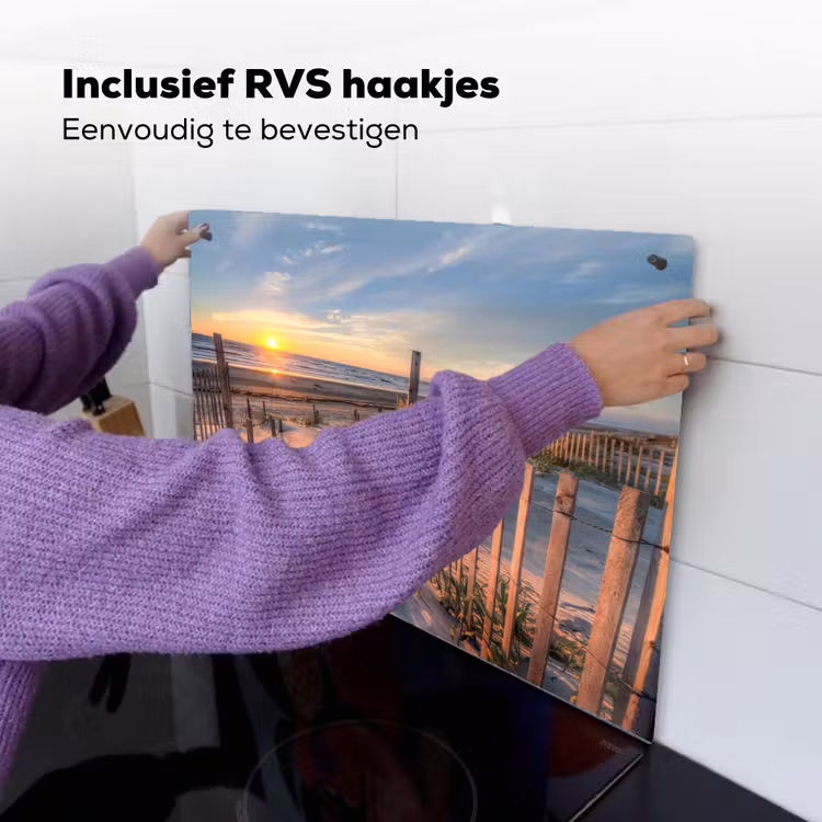 Strand - Natuur - Zonsondergang Inductie beschemer met haakjes klein -ky-ophangen-nl