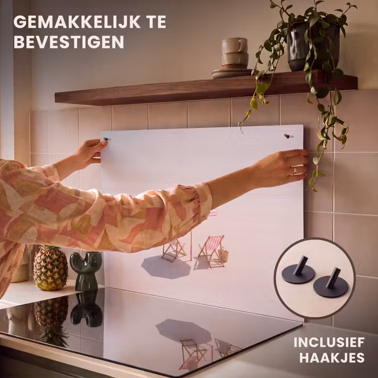 Strand - Parasol - Ligstoel - Zomer - Roze Inductie beschemer met haakjes klein -ky-ophangen-nl