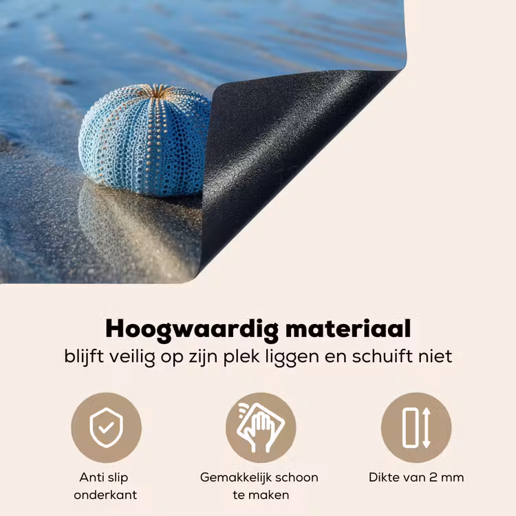 Strand - Schild - Water - Blauw Inductie beschemer met haakjes middel -ky-onderkant-nl