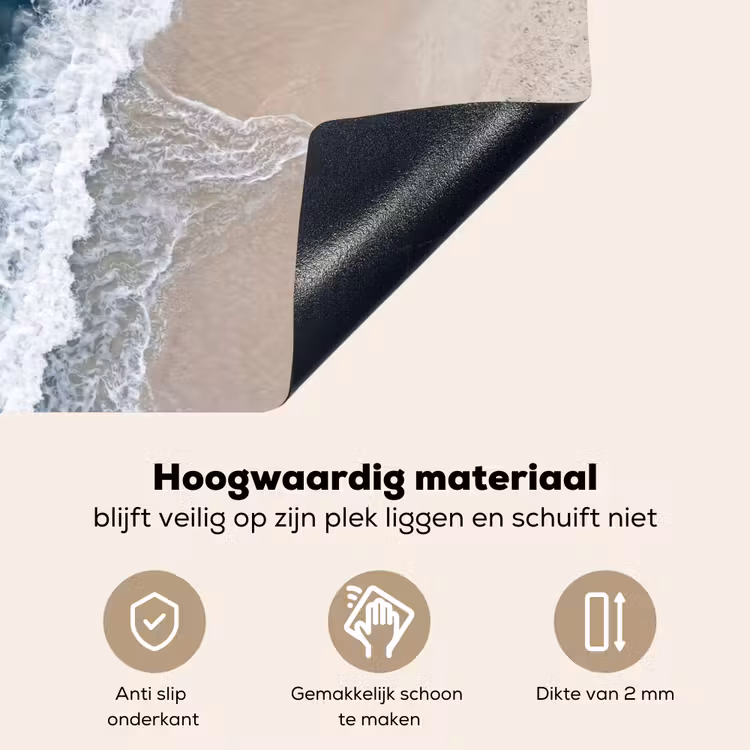 Strand - Zee - Golven Inductie beschemer met haakjes klein -ky-onderkant-nl