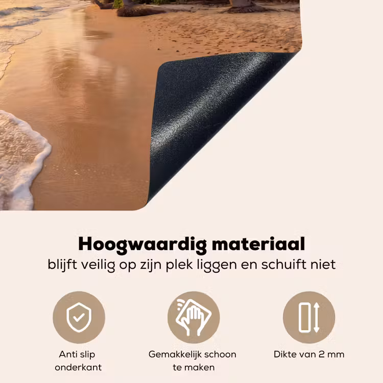 Strand - Zonsondergang - Tropisch - Natuur - Goud Inductie beschemer met haakjes klein -ky-onderkant-nl