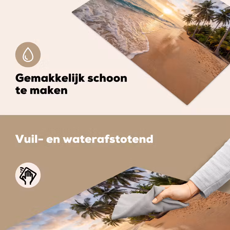 Strand - Zonsondergang - Tropisch - Natuur - Goud Inductie beschemer met haakjes klein -ky-schoon-nl