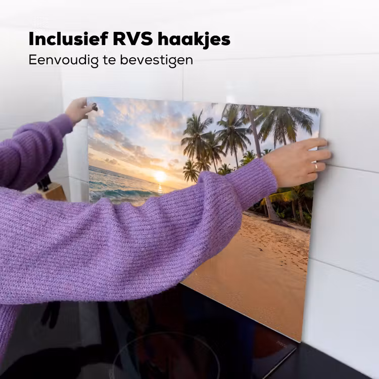 Strand - Zonsondergang - Tropisch - Natuur - Goud Inductie beschemer met haakjes klein -ky-ophangen-nl