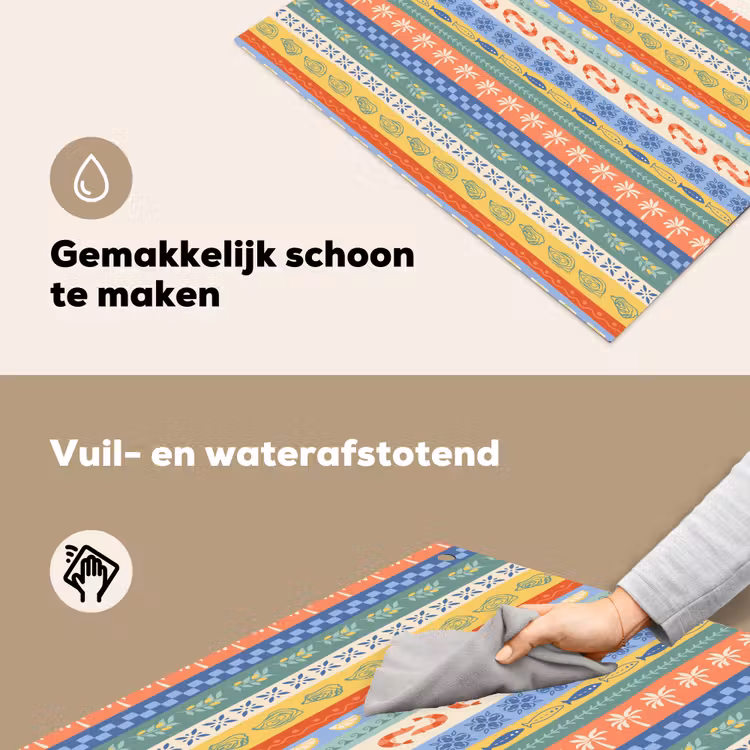 Zee - Sfeer - Oester - Garnaal Inductie beschemer met haakjes klein 777 -ky-schoon-nl