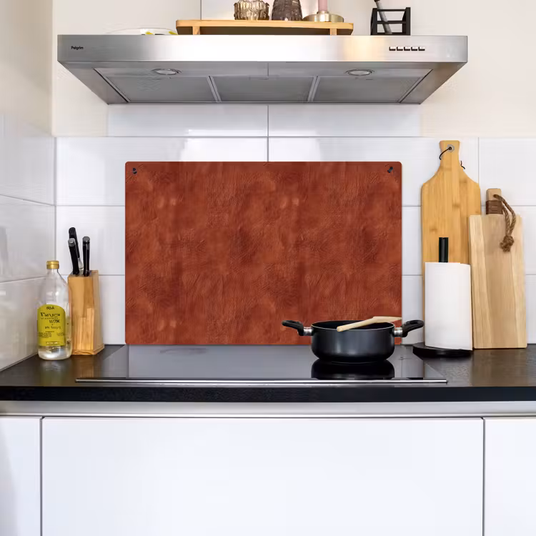 Stucwerk - Textuur - Terracotta Inductie beschemer met haakjes klein 777 -sfeer2