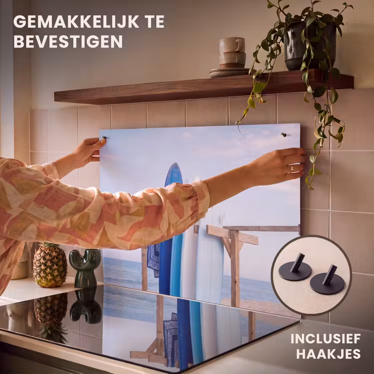 Surfplank - Strand - Zomer - Blauw - Water Inductie beschemer met haakjes klein -ky-ophangen-nl