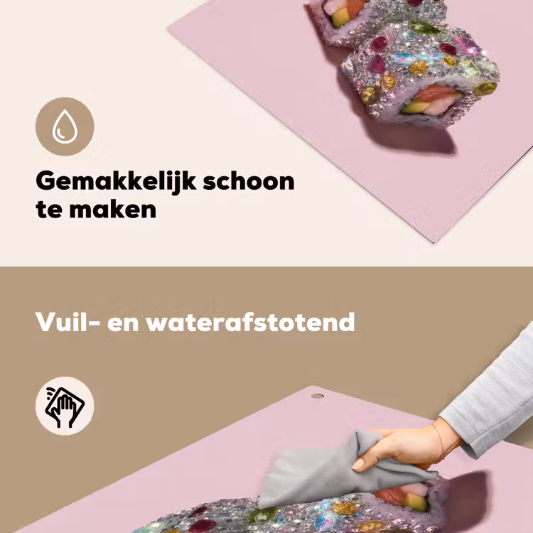 Sushi - Rolletjes - Steentjes - Kleurrijk Inductie beschemer met haakjes middel -ky-schoon-nl