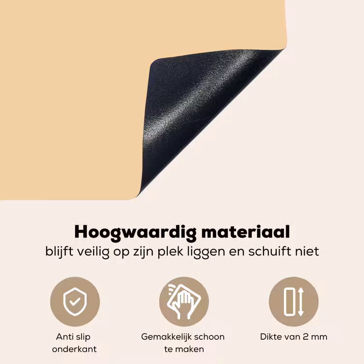 Swag - Bruin - Beige Inductie beschemer met haakjes klein -ky-onderkant-nl