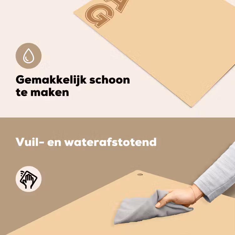 Swag - Bruin - Beige Inductie beschemer met haakjes klein -ky-schoon-nl