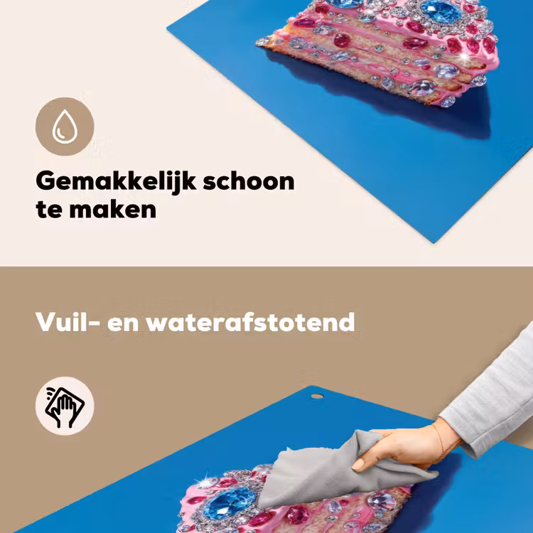 Taart - Edelstenen - Glitters - Roze Inductie beschemer met haakjes middel -ky-schoon-nl