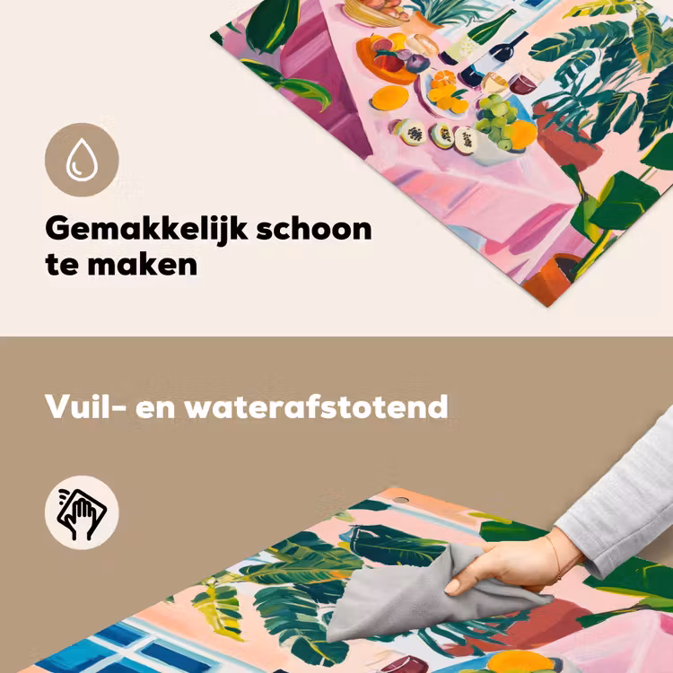 Tafel - Wijn - Fruit Inductie beschemer met haakjes klein -ky-schoon-nl