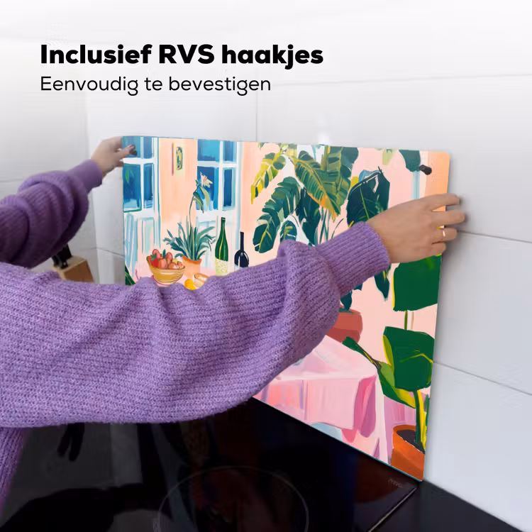Tafel - Wijn - Fruit Inductie beschemer met haakjes klein -ky-ophangen-nl