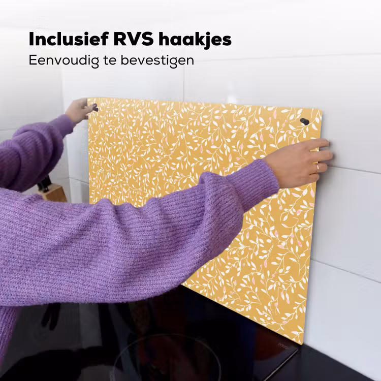 Takjes - Patroon - Oker Inductie beschemer met haakjes klein 777 -ky-ophangen-nl