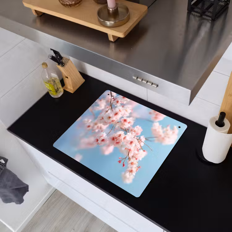 Takken - Bloesems - Roze Inductie beschemer met haakjes middel -sfeer1