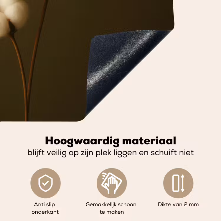 Takken - Katoen - Wit - Bollen Inductie beschemer met haakjes middel -ky-onderkant-nl