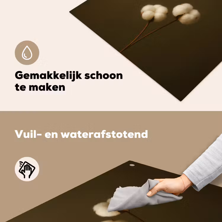 Takken - Katoen - Wit - Bollen Inductie beschemer met haakjes middel -ky-schoon-nl