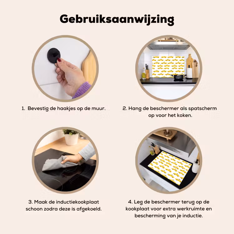 Taxi - Iconisch - Geel Inductie beschemer met haakjes klein 777 -ky-gebruik-nl