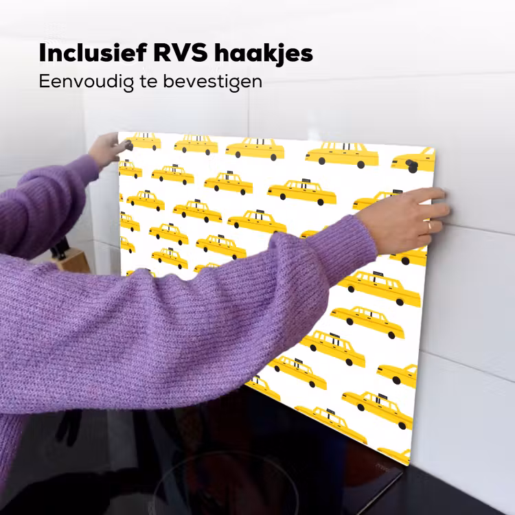 Taxi - Iconisch - Geel Inductie beschemer met haakjes klein 777 -ky-ophangen-nl
