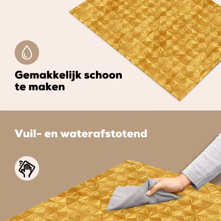 Tegels - Geometrisch - Reliëf - Goud Inductie beschemer met haakjes klein 777 -ky-schoon-nl