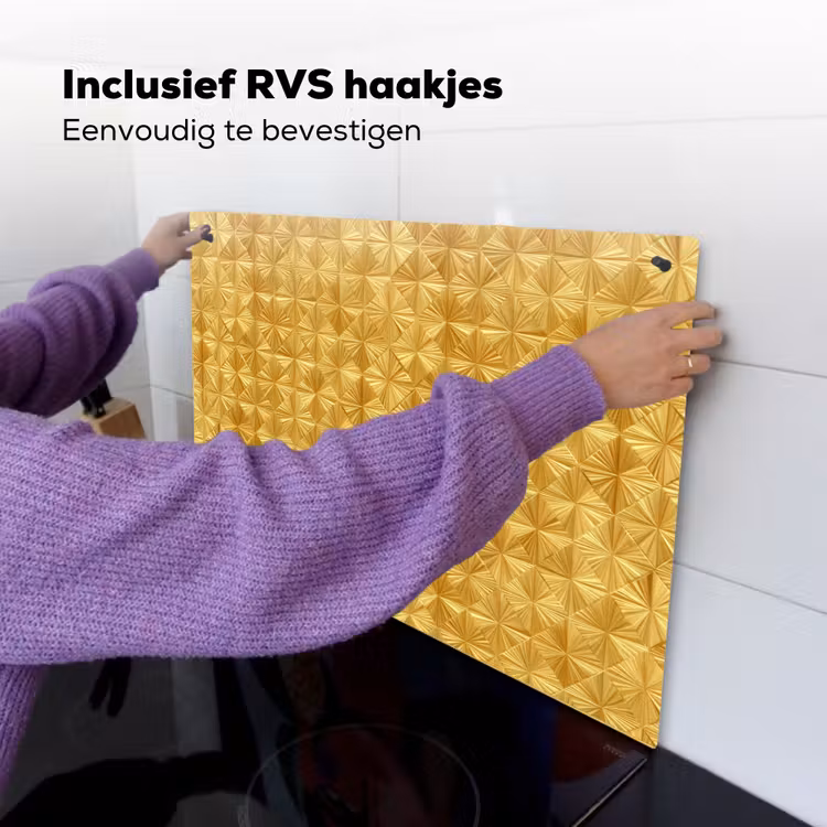 Tegels - Geometrisch - Reliëf - Goud Inductie beschemer met haakjes klein 777 -ky-ophangen-nl