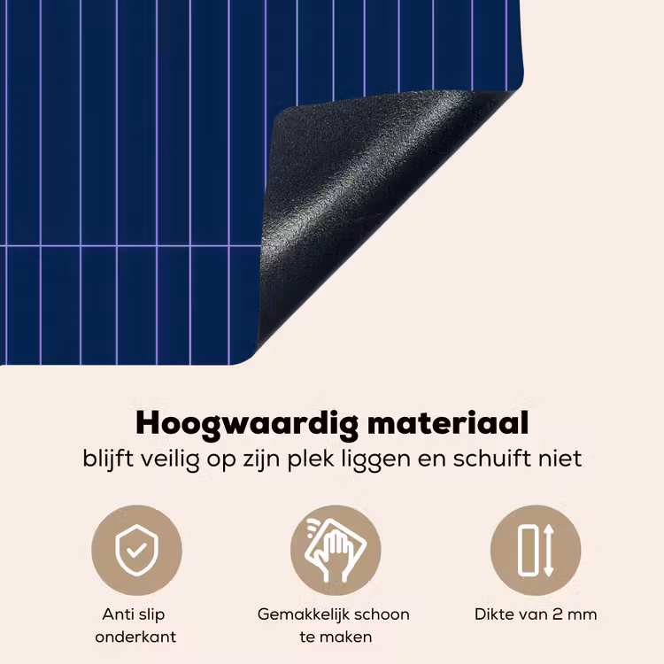 Tegels - Langwerpig - Blauw Inductie beschemer met haakjes klein 777 -ky-onderkant-nl